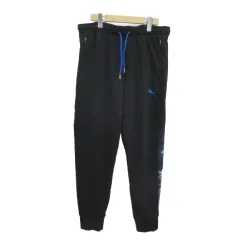 PUMA パンツ スウェット XL 黒 ブラック 幾何学模様 ドローストリング 長ズボン /MD ■ECB003のサムネイル