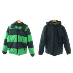 Supreme ダウンジャケット グリーン/ネイビー - メルカリ