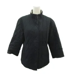 バーバリー ロンドン BURBERRY LONDON キルティングジャケット 上着 ミドル丈 40 黒 ブラック スタンドカラー 七分袖 /SM11 ■ECE004のサムネイル