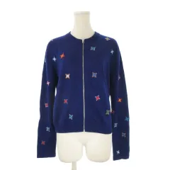 ピーエスポールスミス PS Paul Smith カーディガン ニット M 紺 ネイビー ジップアップ 長袖 刺繍 /CK9 ■ECE004のサムネイル