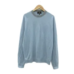 ダンヒル dunhill ニット セーター カシミヤ シルク混 S 水色 ライトブルー 無地 ラウンドネック 長袖 /YS15 ■ECA001のサムネイル
