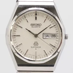 良品 稼動 セイコー スーペリア 9983-7000 QZ デイデイト シルバー文字盤 メンズ腕時計 4455110 5ANT NAM ABC24094のサムネイル