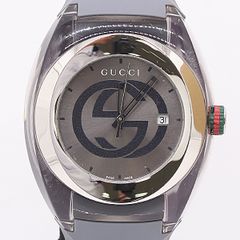 230 稼動 GUCCI 時計 メンズ 箱付き 137.1 シンク グレー - メルカリ