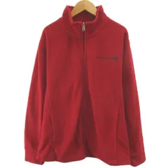 ニューバランス NEW BALANCE フリースジャケット 上着 L 赤 レッド 長袖 スタンドカラー フルジップ /MD ■GY49のサムネイル