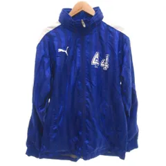 プーマ PUMA ジャージ ウィンドブレイカー ストライプ柄 スタンドカラー ロゴ 長袖 0 青 /IX ■ECA001のサムネイル