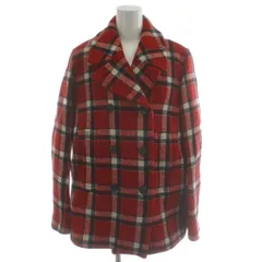 マークバイマークジェイコブス MARC by MARC JACOBS ピーコート ウール S 赤 レッド チェック柄 ダブルブレスト 長袖 M400344014 /GG ■GY59のサムネイル