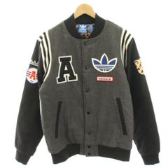 桑田佳祐 着用！  ウール スタジャン M アディダス 桑田佳祐着用 ブルゾン スタジャン ウール ジャケット L 激