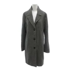 アルマーニ ジーンズ ARMANI JEANS チェスターコート レジメンタルストライプ柄 ロング丈 42 グレー 黒 ブラック /YJ ■ECE003のサムネイル