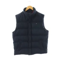 トミーヒルフィガー TOMMY HILFIGER ベスト ジップアップ L ネイビー ライトグレー /DO ■ECE003