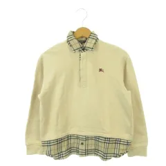 バーバリー ロンドン BURBERRY LONDON トレーナー フェイクレイヤード 子ども服（男の子用） 150A ベージュ 長袖 チェック柄 ロゴ刺繍 /AH34 ■ECE003のサムネイル