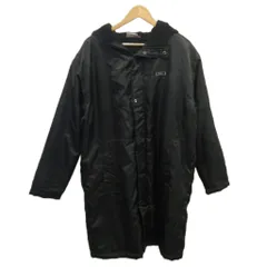 フィラ FILA ベンチコート ジャケット 上着 L 黒 ブラック 長袖 中綿 フード付き ロング丈 /GR ■ECA003のサムネイル