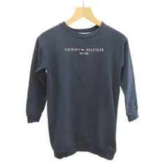 トミーヒルフィガー TOMMY HILFIGER 子ども服 トレーナー カットソー 裏起毛 128 紺 ネイビー 長袖 ラウンドネック ロゴプリント /MD ■ECA003のサムネイル