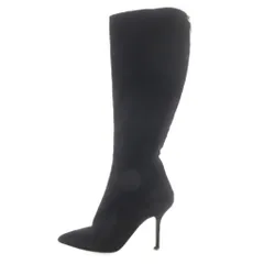 ドルチェ&ガッバーナ ドルガバ DOLCE&GABBANA バックジップスエード ブーツ ピンヒール 39.5 黒のサムネイル