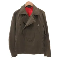 ポールスミスコレクション PAUL SMITH COLLECTION ライダースジャケット ブルゾン ダブル ジップ コットン L カーキ /FF ■GY62のサムネイル