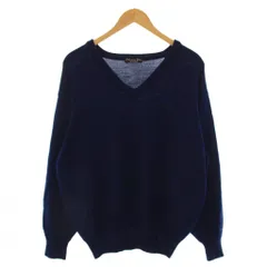 クリスチャンディオール Christian Dior MONSIEUR ニット セーター 長袖 Vネック ウール L 青 /BM ■ECD001のサムネイル