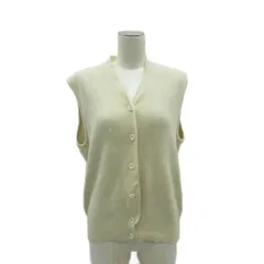クリスチャンディオール Christian Dior ニットベスト Vネック ミドル丈 L ベージュ /HO57 ■ECD001のサムネイル