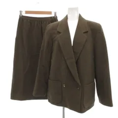 カルバンクライン CALVIN KLEIN セットアップ ダブル テーラードジャケット スカート ウール L カーキ系 /UO ■GY53のサムネイル