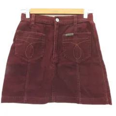 カルバンクライン CALVIN KLEIN 台形スカート 3 赤 レッド ミニ丈 コーデュロイ /SM68 ■ECB001のサムネイル