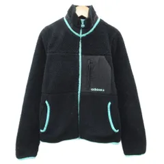 アディダスネオ adidas neo フリースジャケット ショート丈  M 黒 ブラック スタンドカラー ロゴ刺繡 /MA11 ■GY58のサムネイル