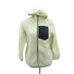 アウトドアプロダクツ OUTDOOR PRODUCTS フリースジャケット 上着 ミドル丈 M オフホワイト フード付き ジップアップ /HO54 ■GY60のサムネイル