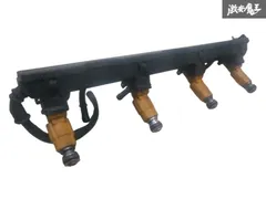 ☆実動外し☆ BMW 純正 E36 318is フューエル インジェクター 4個セット(Jeep純正品) 0280155710 F6VE-A5A デリバリーパイプ付 棚4-3-Cのサムネイル