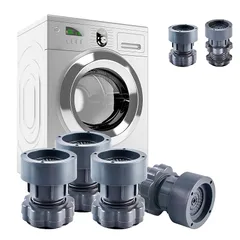 Vividorad 洗濯機 防振ゴム かさ上げ台 4個入り 洗濯機用防振かさ上げ台 使いやすい 高さ調節 8-10CM 耐荷重 洗濯機用置き台 底上げ 台 滑り止め 継ぎ脚 置き台 足パッド 騒音軽減 冷蔵庫 テーブル 乾燥機 嵩上げ台 床に傷防止 0のサムネイル
