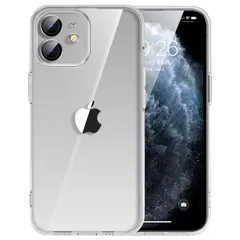 新品 Tecxin iPhoneケース スマホケース 携帯カバー ケース スマホケース 携帯カバー 透明 TPU ソフト メッキ 薄型 耐衝 撃 耐久 ハイエンド レンズ保護フィルム付き iPhone 12mini対応（クリア)