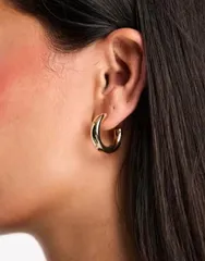 アクセサライズ レディース アクセサリー ピアス・イヤリング Accessorize small chunky hoop GOLD ゴールドのサムネイル