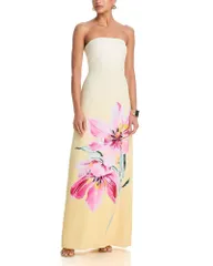 ミリー レディース トップス ワンピーストラップレス MILLY Vera Strapless Dress Pale Yellow イエローのサムネイル