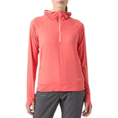 ヘリーハンセン レディース トップス シャツ パーカー Helly Hansen Shine Solen 12 Zip Hoodie Womensunset Pink ピンクのサムネイル
