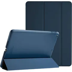 ProCase iPad 第6/5世代 ケース 9.7インチ スマート 超スリム 保護ケース 三つ折スタンド オートスリープ機能 半透明フロスト バックカバー 対応機種:iPad 第6世代 2018 / 第5世代 2017 - ネービー 0のサムネイル