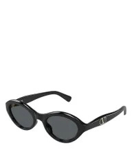 ヴァレンティノ レディース アクセサリー サングラス・アイウェア Valentino Garavani Valentinoval Sunglasses 52mm Black ブラックのサムネイル