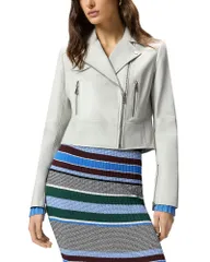 ピンコ レディース アウター ジャケット・ブルゾン レザー PINKO New Sensible Chiodo Leather Jacket Grey Dove グレーのサムネイル