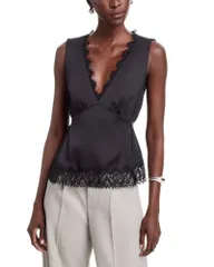 スリーワンフィリップリム レディース トップス シャツ レーストリム サテン ノースリーブ レース 31 Phillip Lim Lace Trim Satin Sleeveless Top Blacのサムネイル