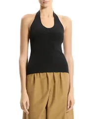 セオリー レディース トップス タンクトップ ホルター Theory Halter Neck Tank Top Black ブラックのサムネイル