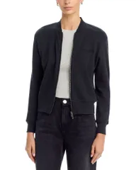 マジェスティック レディース アウター ジャケット・ブルゾン Majestic Filatures Bomber Jacket Noirのサムネイル