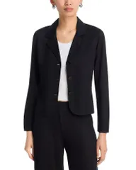 マジェスティック レディース アウター ジャケット・ブルゾン ブレザー リネン Majestic Filatures Linen Stretch Three Button Blazer Noirのサムネイル