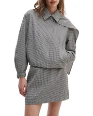 ラグアンドボーン レディース アウター ジャケット・ブルゾン ウール rag bone Krista Wool Jacket Black Plaid ブラックのサムネイル