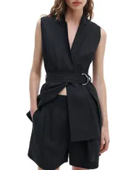 ラグアンドボーン レディース アウター ベスト rag bone Mandi Belted Vest Black ブラックのサムネイル