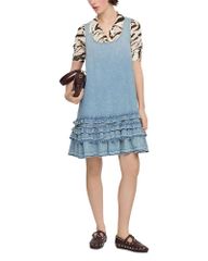ガニー レディース トップス ワンピース デニム GANNI Lightweight Denim Dress Light Blue ブルー