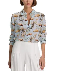 アリスアンドオリビア レディース トップス シャツ シルク Alice and Olivia Willa Silk Shirt Untamedのサムネイル