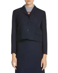 マルニ レディース アウター ジャケット・ブルゾン クロップド Marni Cropped Notch Collar Jacket BlueBlack ブラックのサムネイル