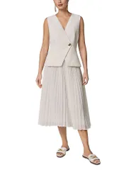 ダナ キャラン ニューヨーク レディース アウター ベスト アシンメトリー Donna Karanew York Asymmetric Vest Dress Cream クリームのサムネイル