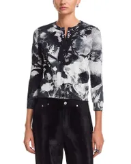 マックイーン レディース アウター カーディガン フラワー柄 フラワー McQueen Floral Jacquard Cardigan WhiteMulti ホワイトのサムネイル