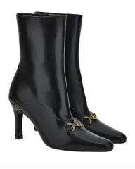 ヴェルサーチ レディース シューズ ブーツ・レインブーツ レザー Versace Womens Leather Boots BlackGold ブラックのサムネイル