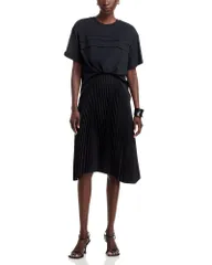 スリーワンフィリップリム レディース トップス シャツ 31 Phillip Lim French Tuck T Shirt Combo Dress Black ブラックのサムネイル