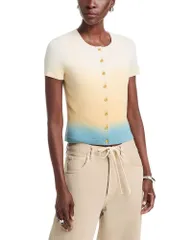 スリーワンフィリップリム レディース アウター カーディガン ニット 31 Phillip Lim Ombr Knit Short Sleeve Cardigan Storm Canyonのサムネイル