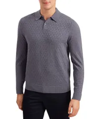 テッドベーカー メンズ トップス ポロシャツ ニット Ted Baker Morar Knit Polo Mid Blue ブルーのサムネイル