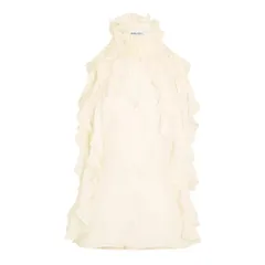 アレキサンダー・マックイーン レディース トップス シャツ フリル ベスト Alexander McQueen Womens Alex HN Ruffle Woven Cami Vest Gessoのサムネイル