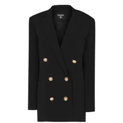 バルマン レディース アウター ジャケット・ブルゾン ブレザー Balmain Womens 6 Buttoned Boyfriendouble Breasted Viscose Long Sleevのサムネイル